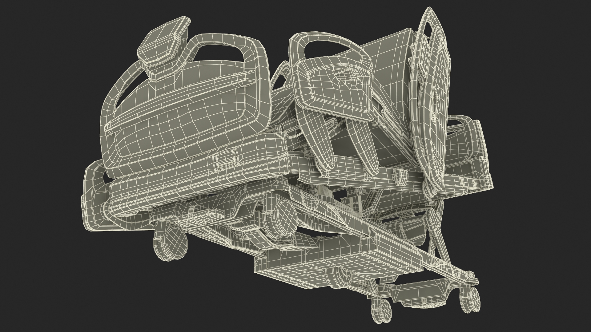 Smart Hospital Bed Rigged for Maya 3D model