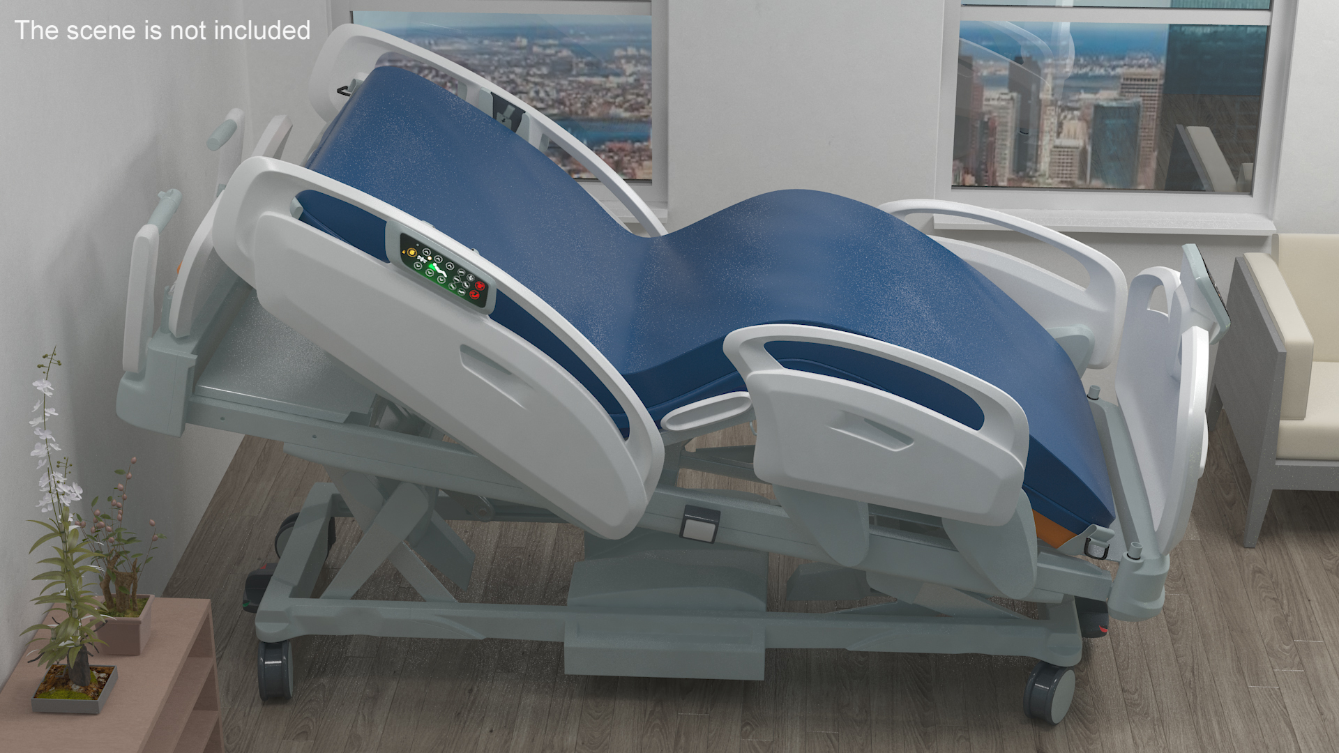 Smart Hospital Bed Rigged for Maya 3D model