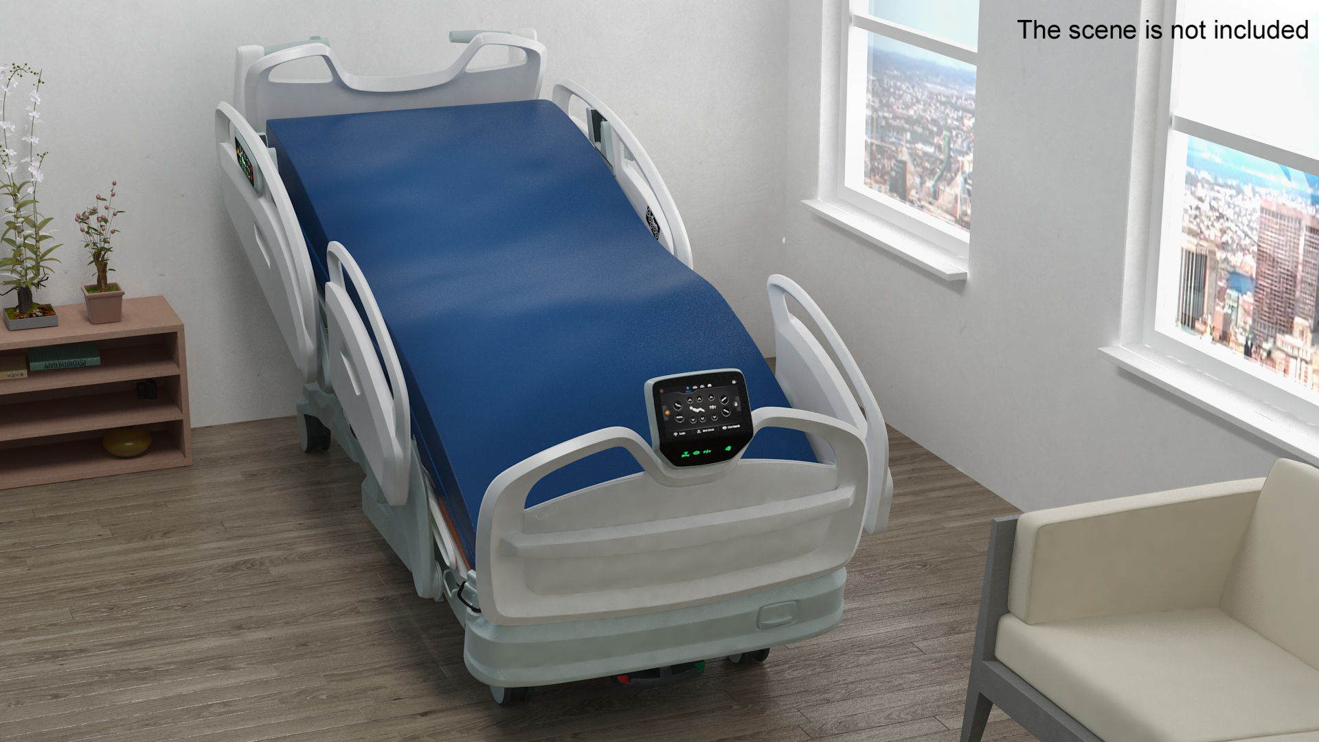 Smart Hospital Bed Rigged for Maya 3D model