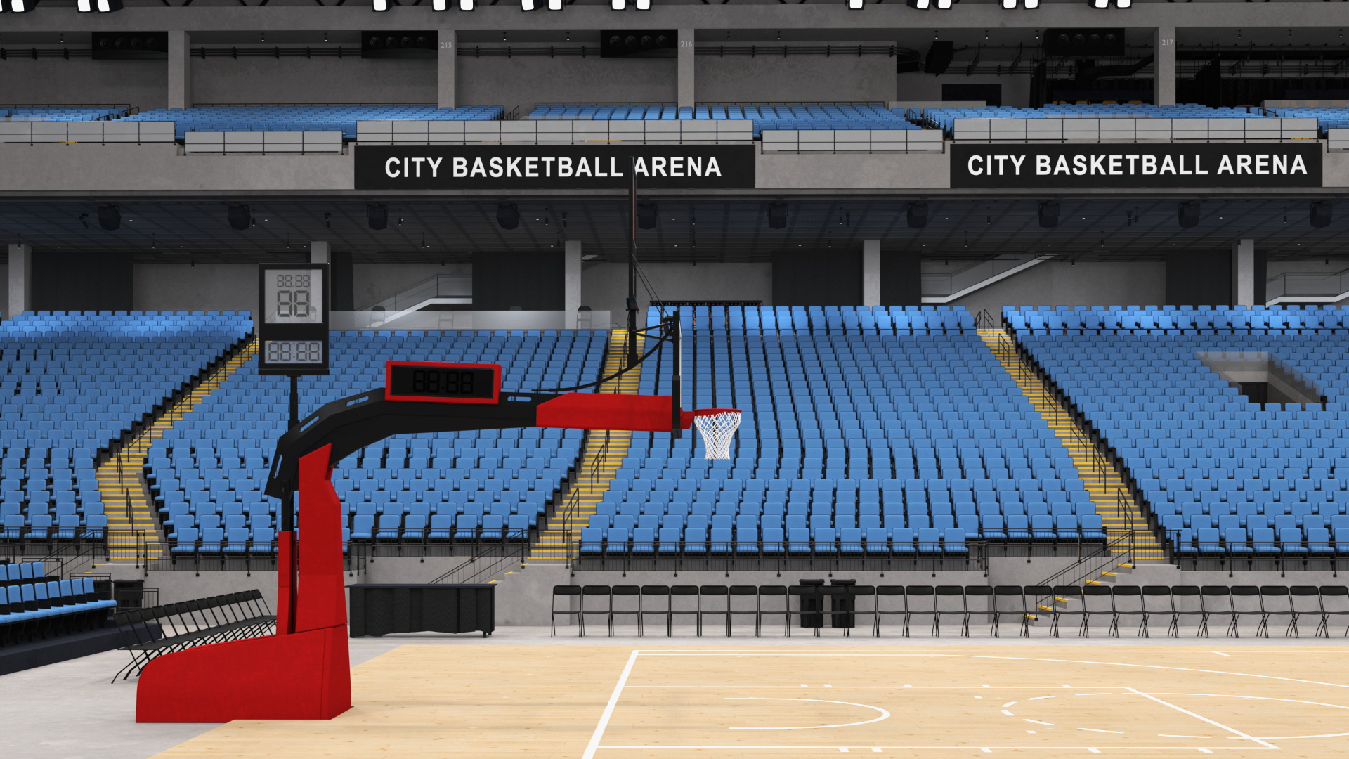 Sport Basketball Arena Indoor Interior - view 4