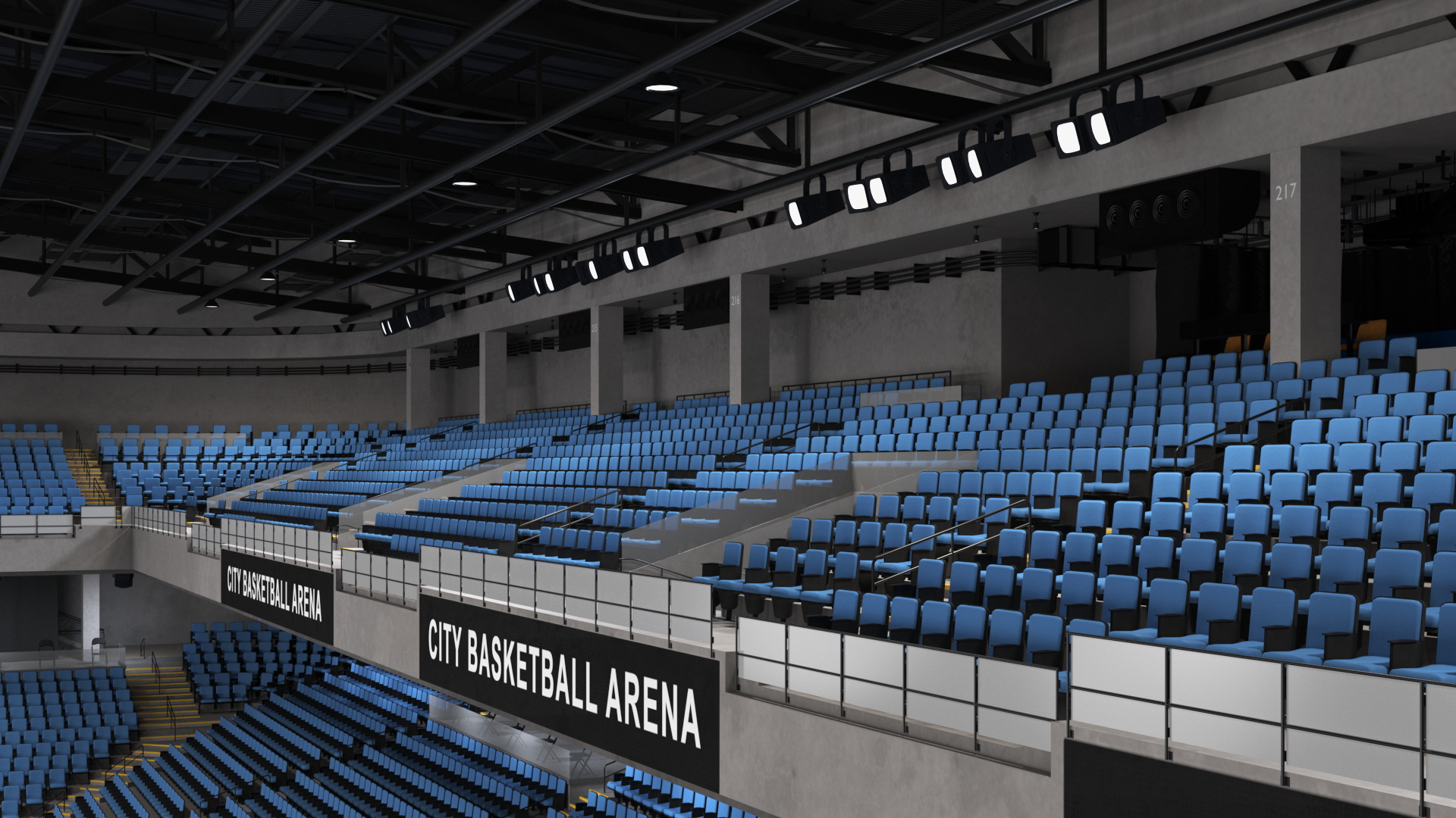 Sport Basketball Arena Indoor Interior - view 8