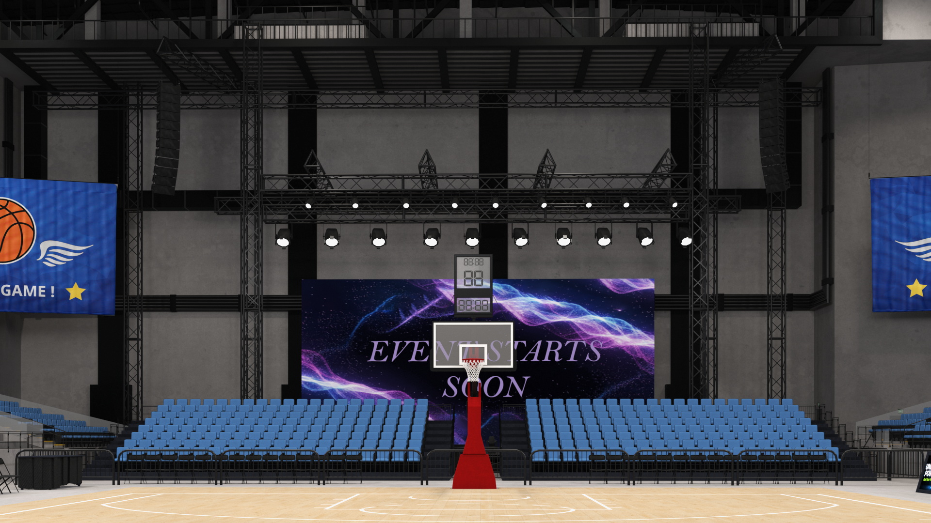 Sport Basketball Arena Indoor Interior - view 6