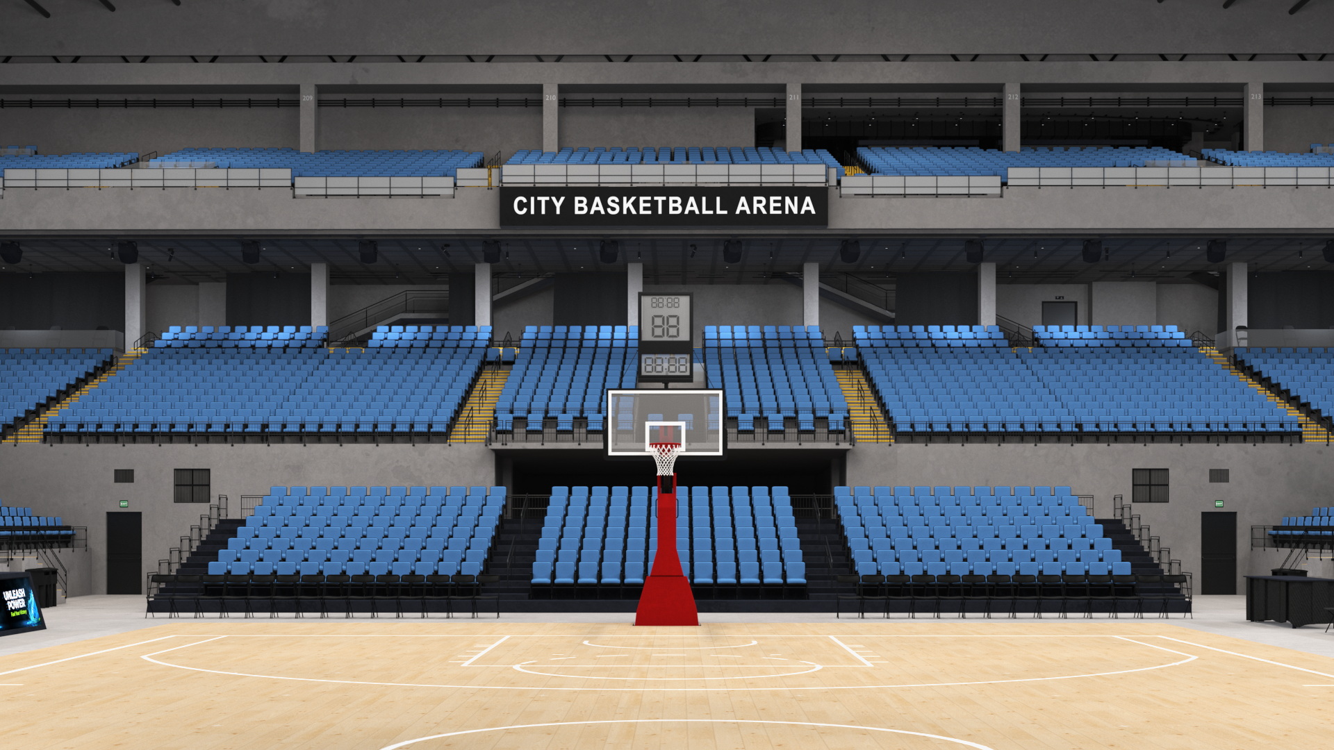 Sport Basketball Arena Indoor Interior - view 3