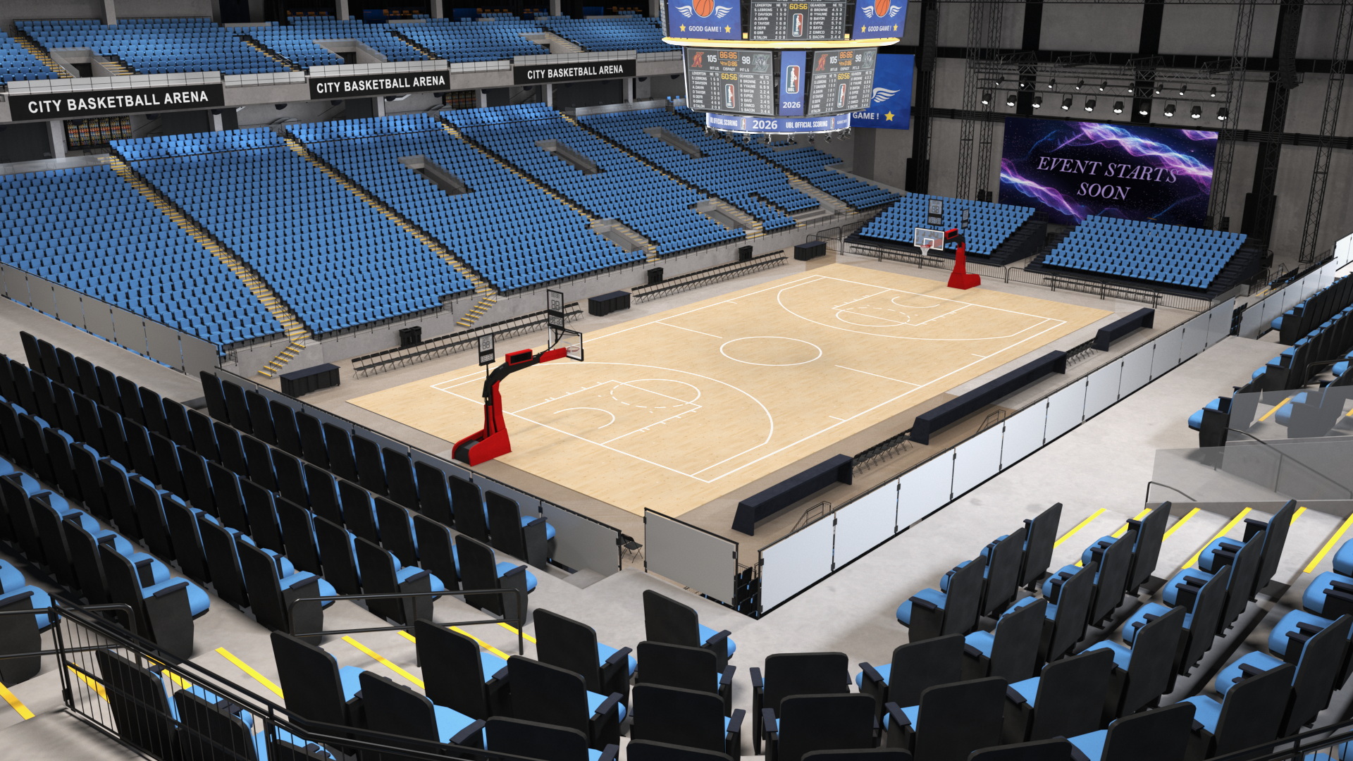 Sport Basketball Arena Indoor Interior - view 2