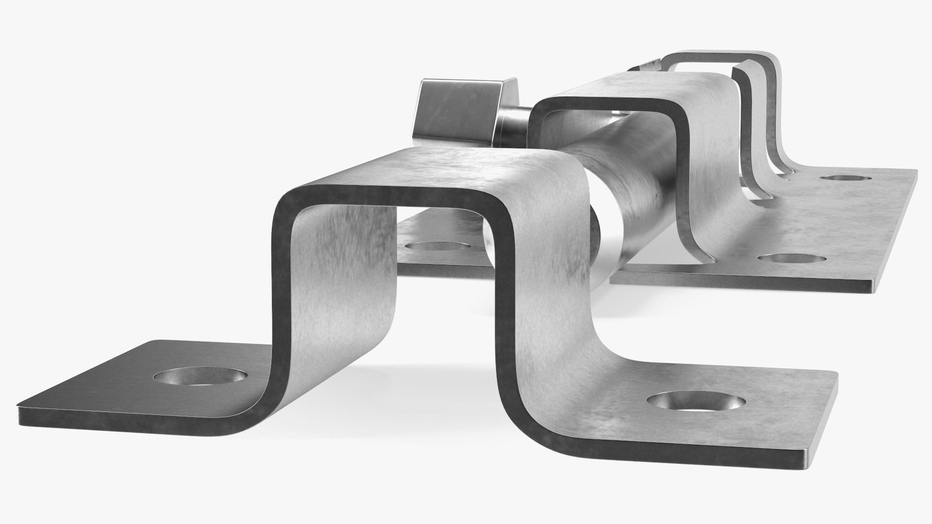 3D model Chrome Door Latch Sliding Lock