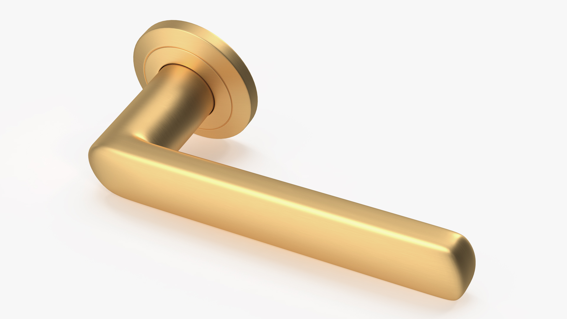 3D Gold Straight Door Handles