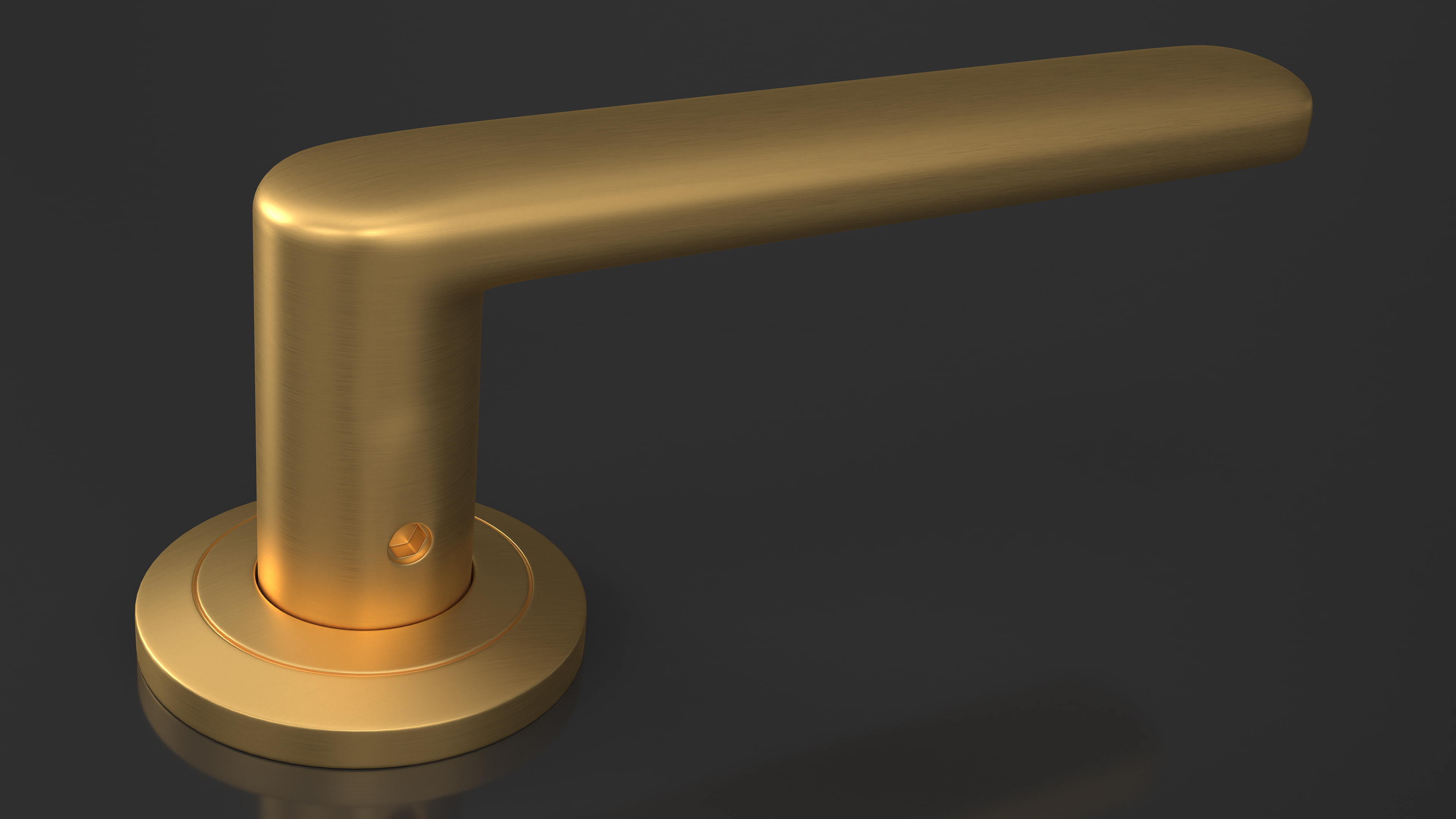 3D Gold Straight Door Handles