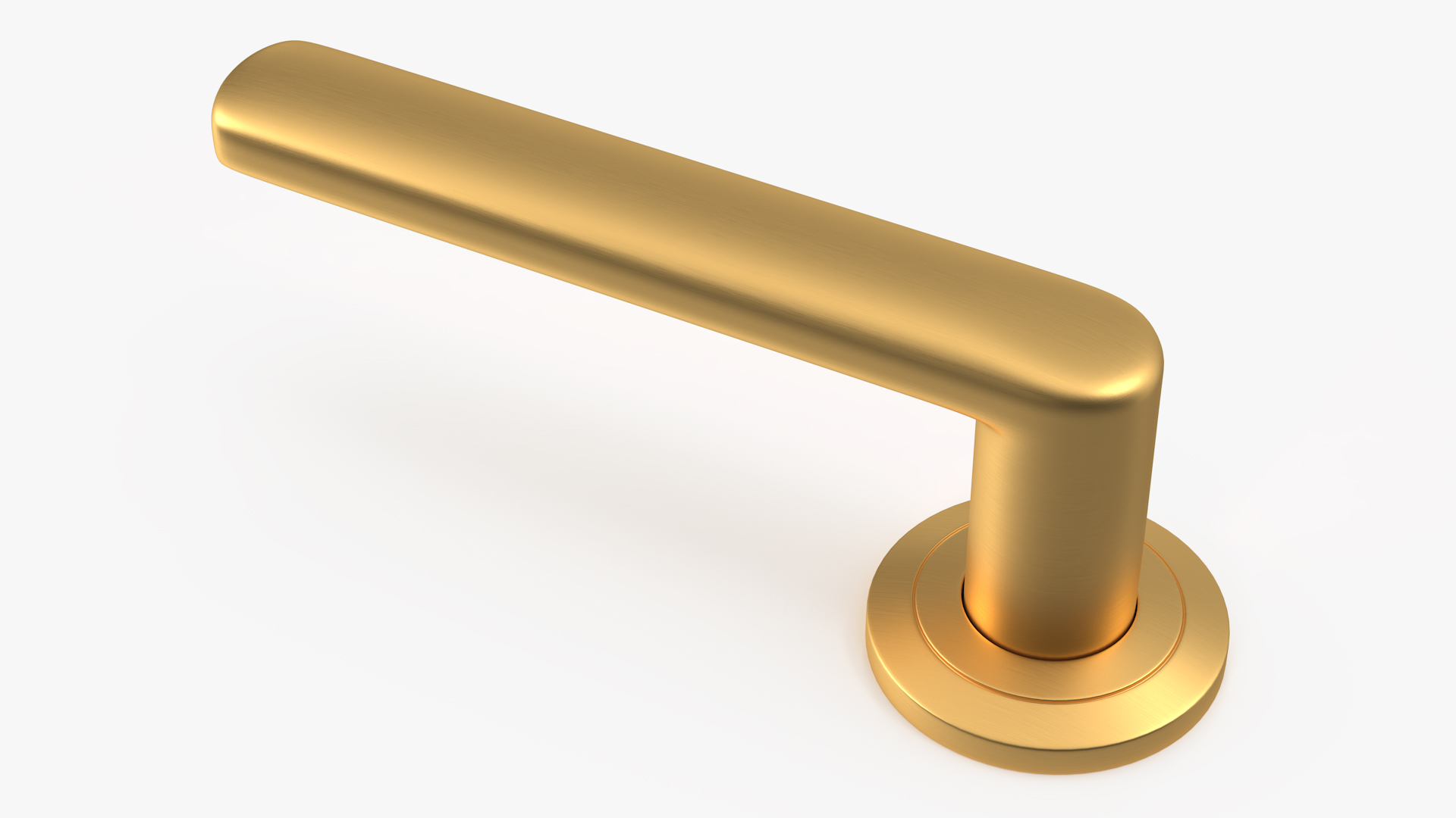 3D Gold Straight Door Handles
