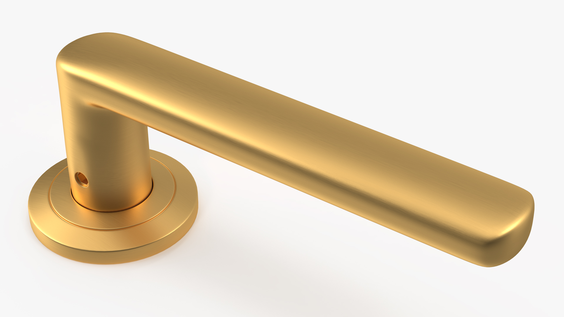 3D Gold Straight Door Handles