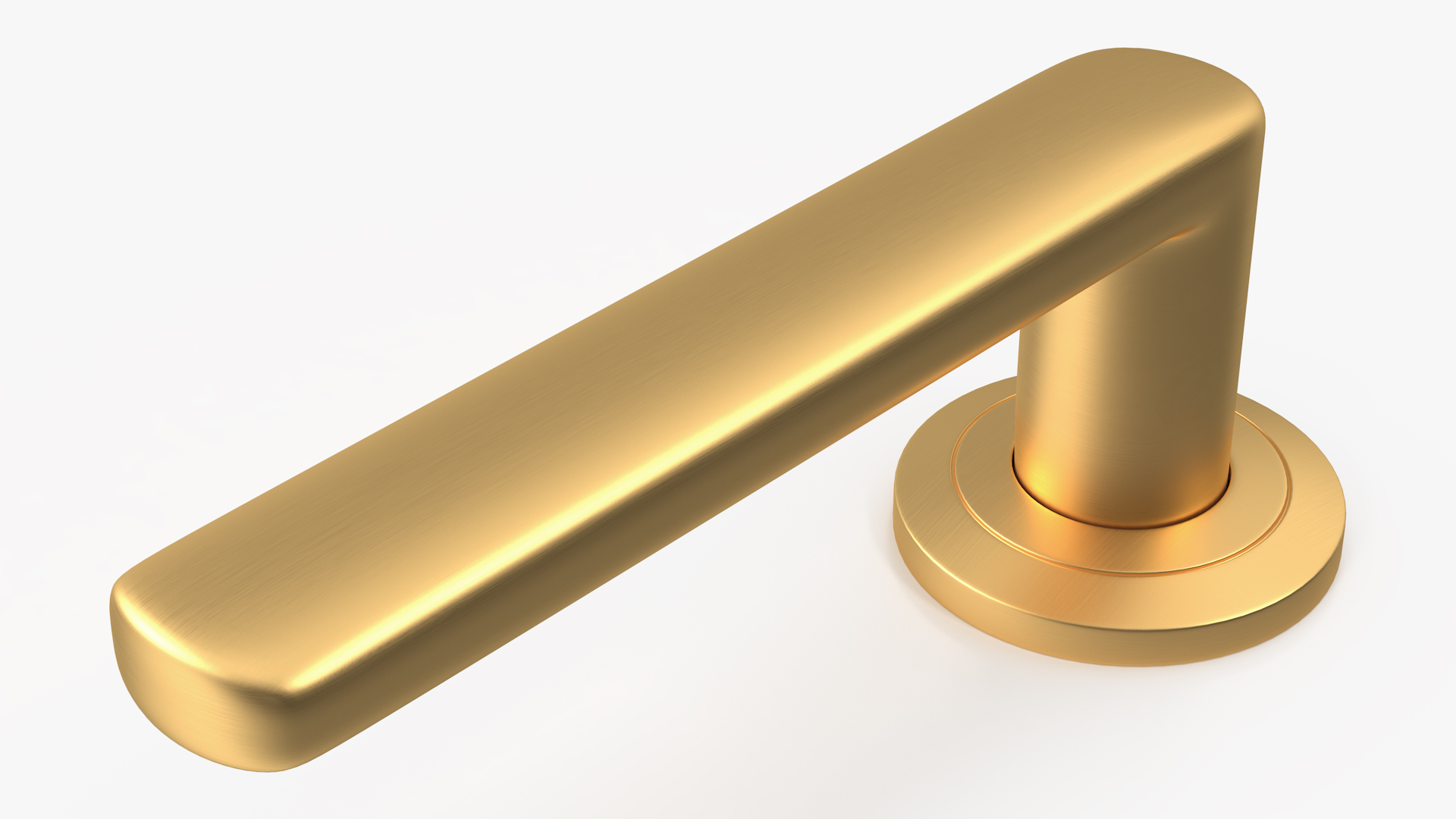 3D Gold Straight Door Handles
