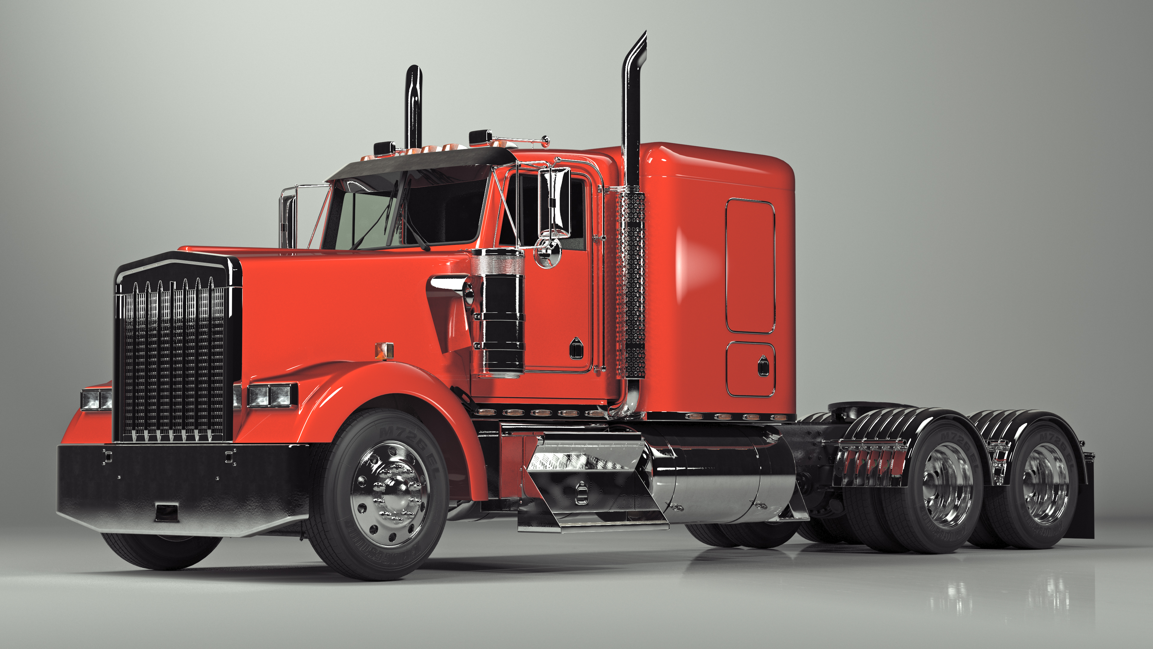 3D Semi Trailer Truck model