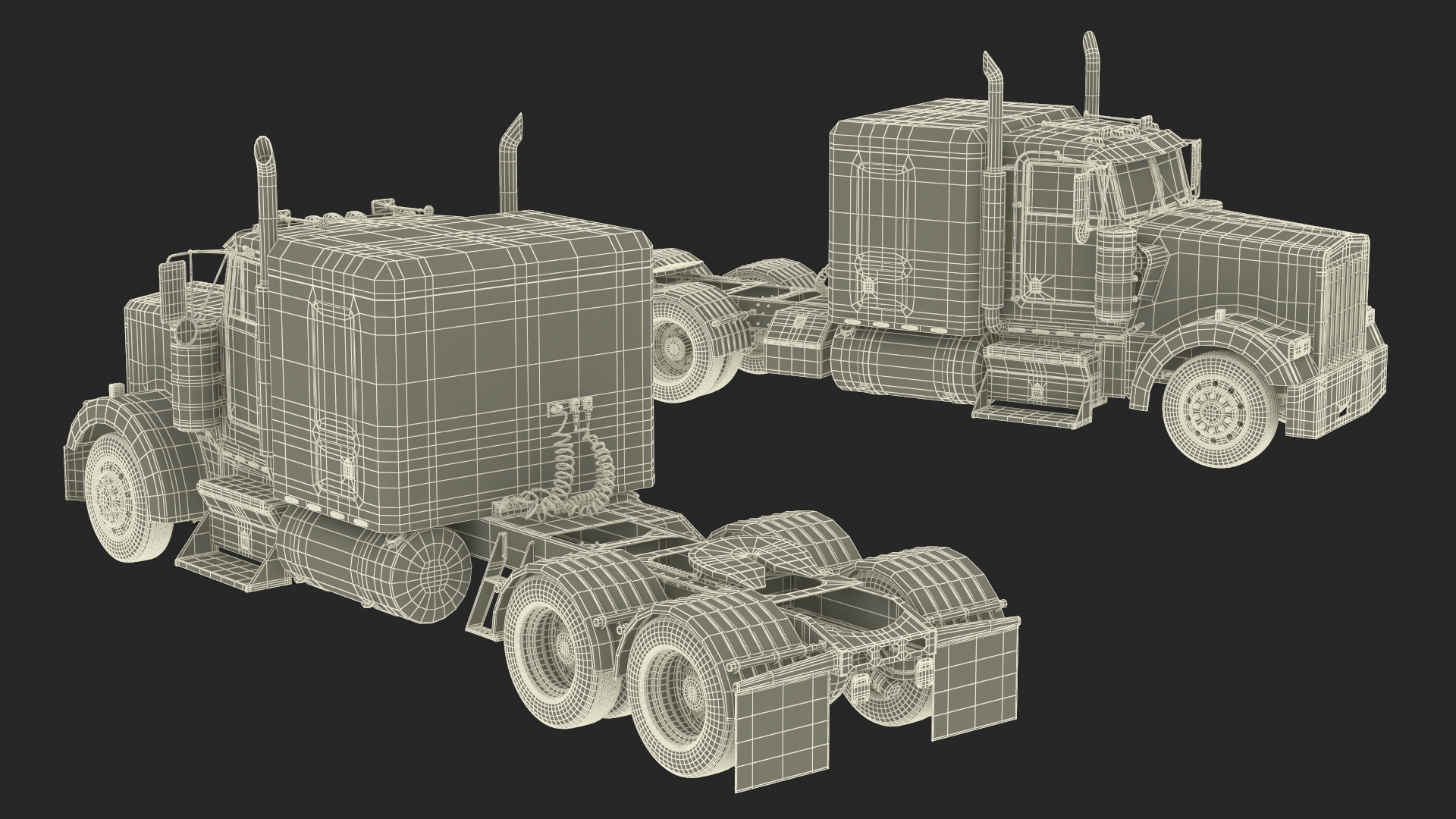 3D Semi Trailer Truck model