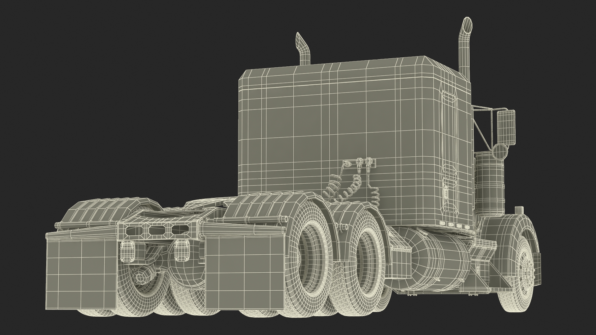 3D Semi Trailer Truck model