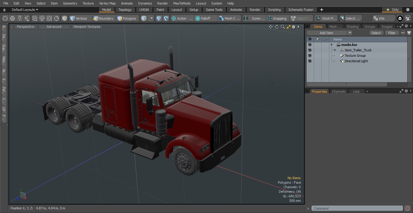 3D Semi Trailer Truck model