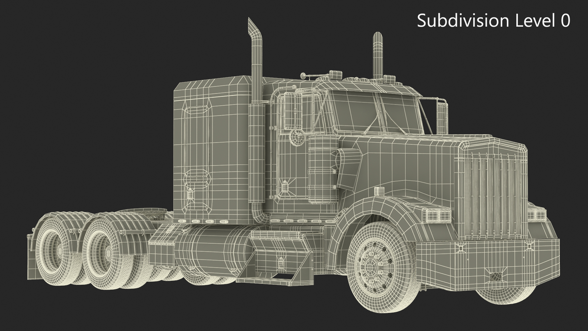3D Semi Trailer Truck model