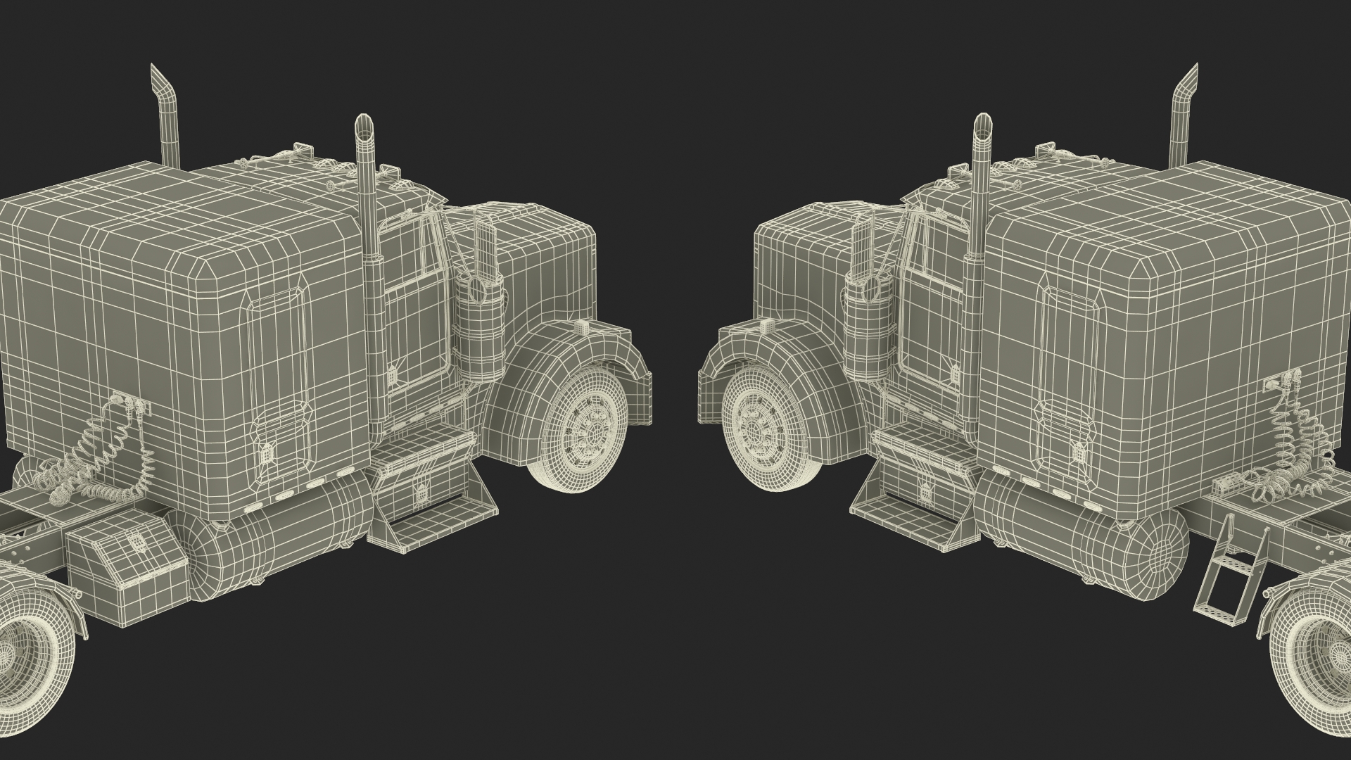 3D Semi Trailer Truck model