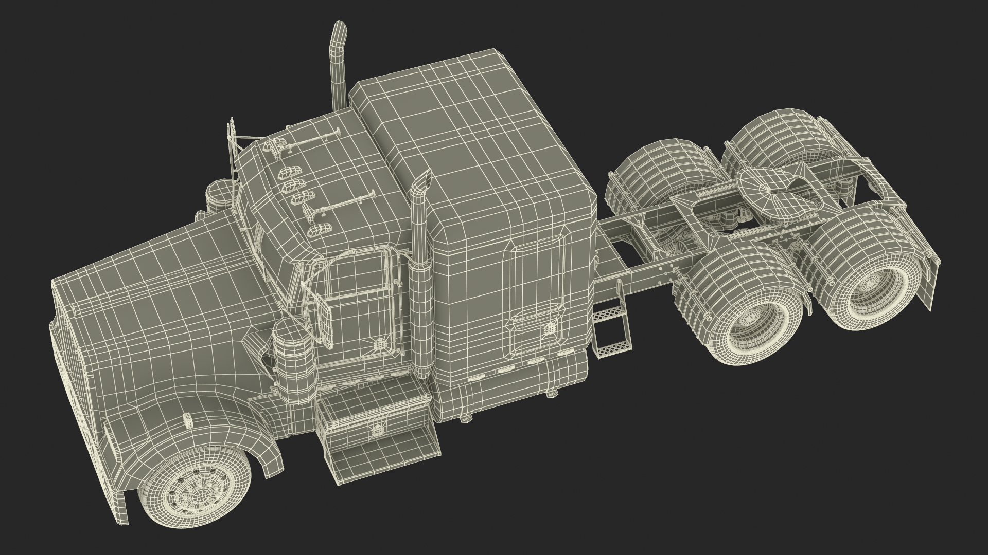 3D Semi Trailer Truck model