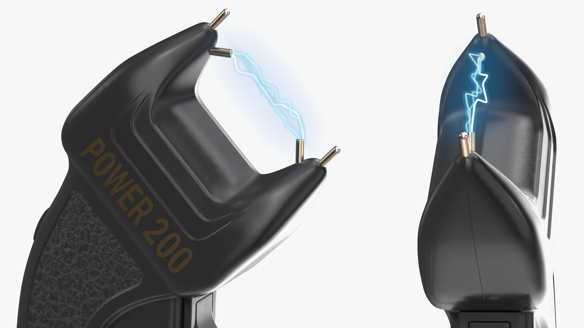3D model Stun Gun Power 200 with Electrical Charge Fur