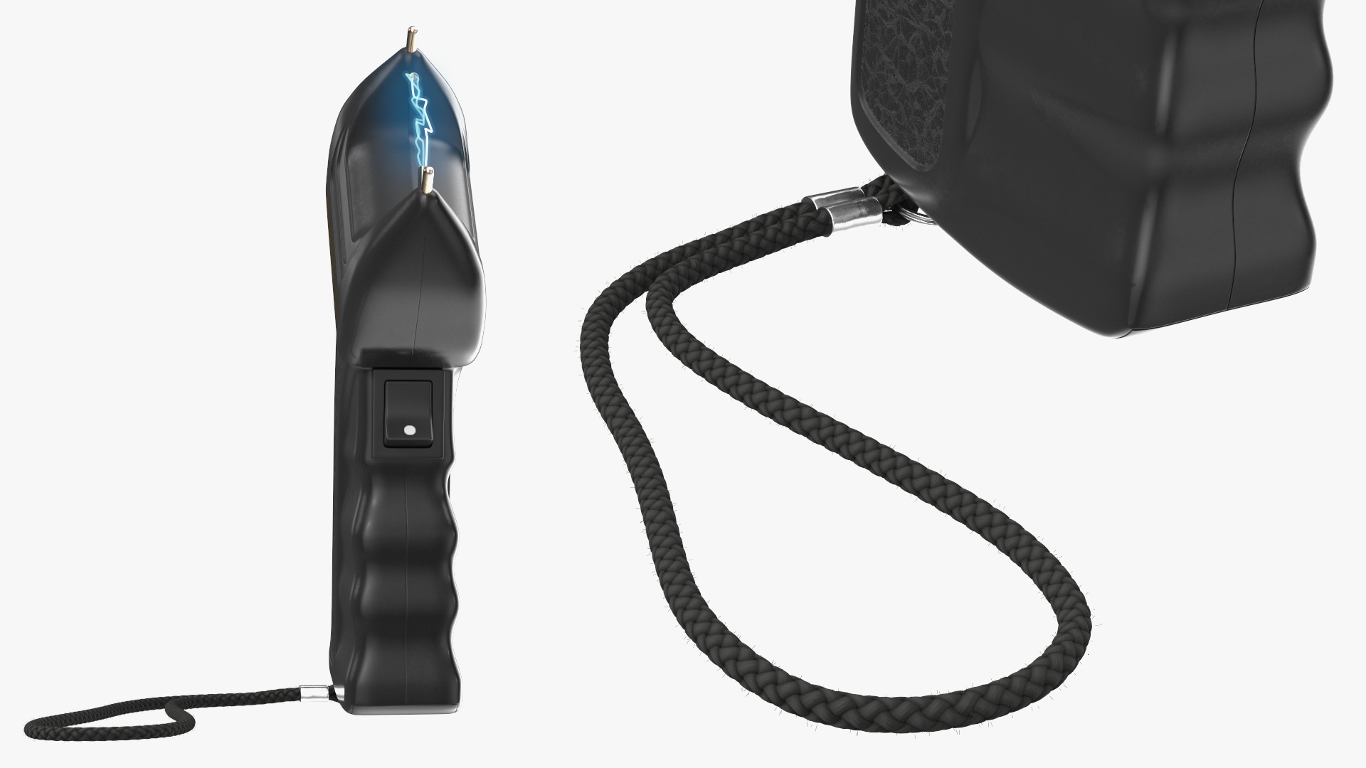3D model Stun Gun Power 200 with Electrical Charge Fur