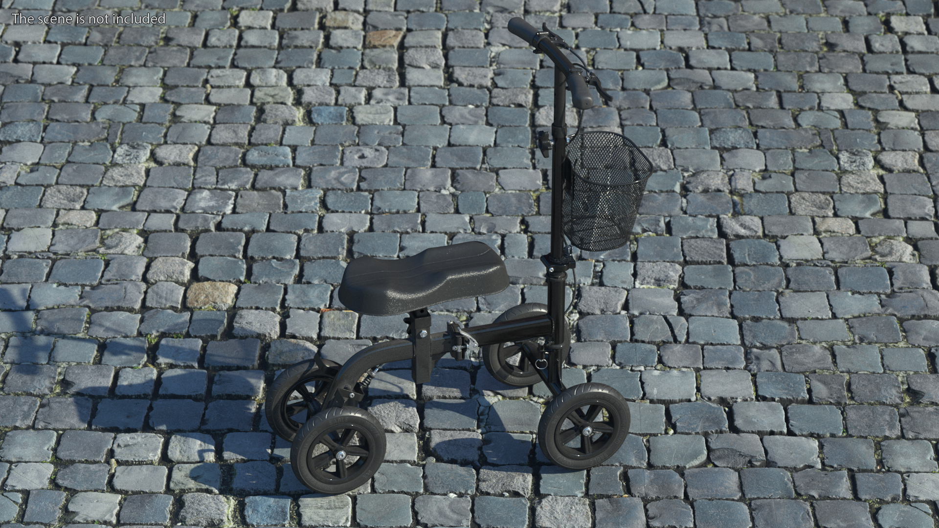 3D model Knee Walker Scooter Black