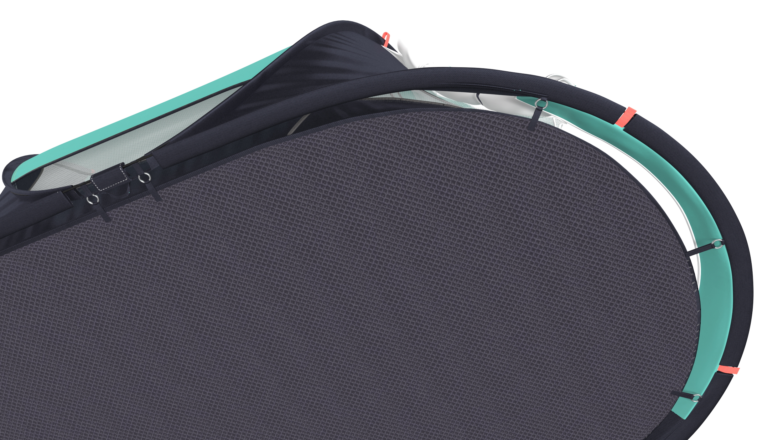 Camping Tent with Door Opened 3D model