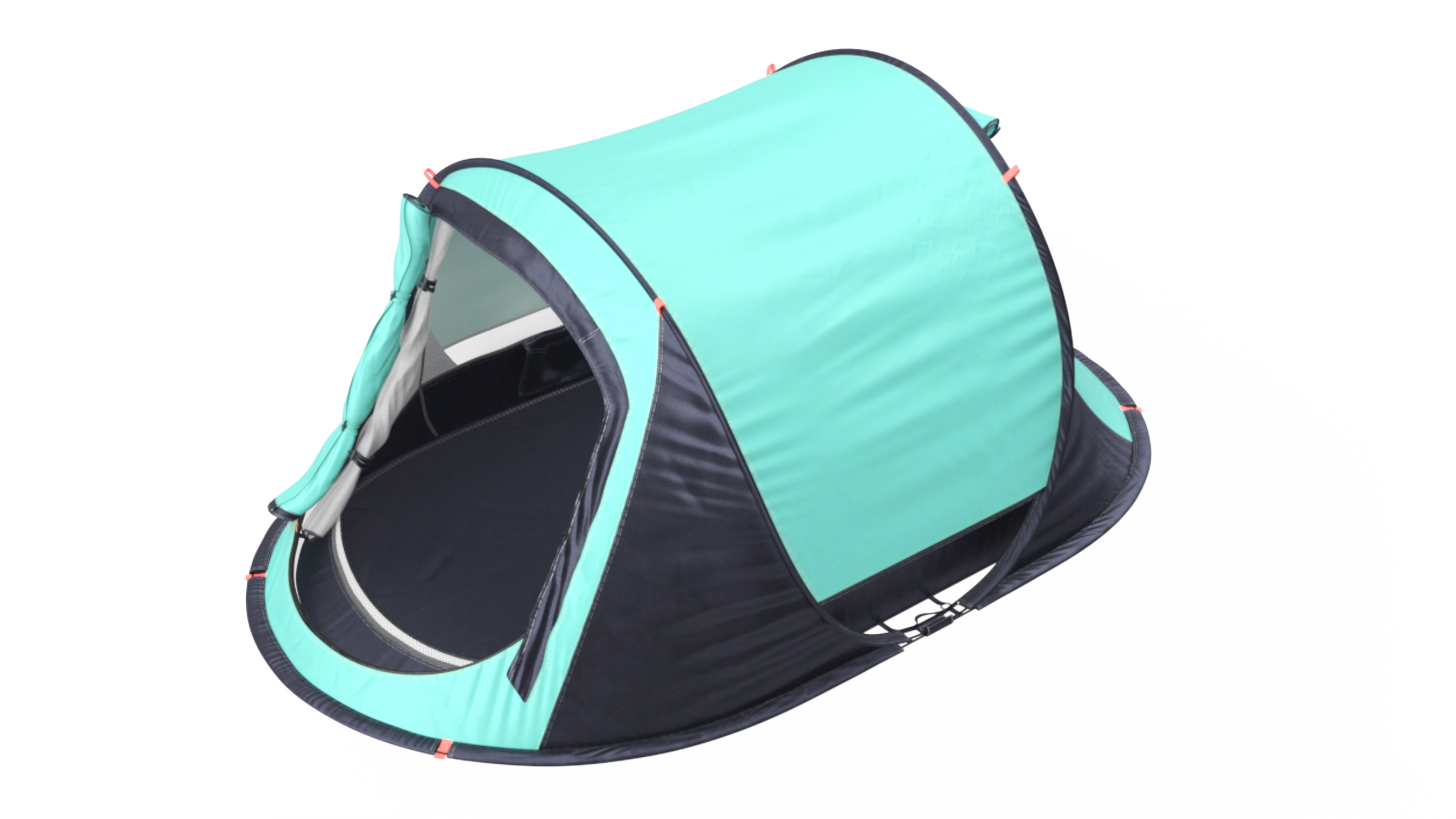 Camping Tent with Door Opened 3D model