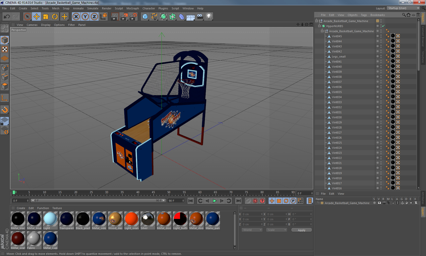 3D model Arcade Basketball Game Machine