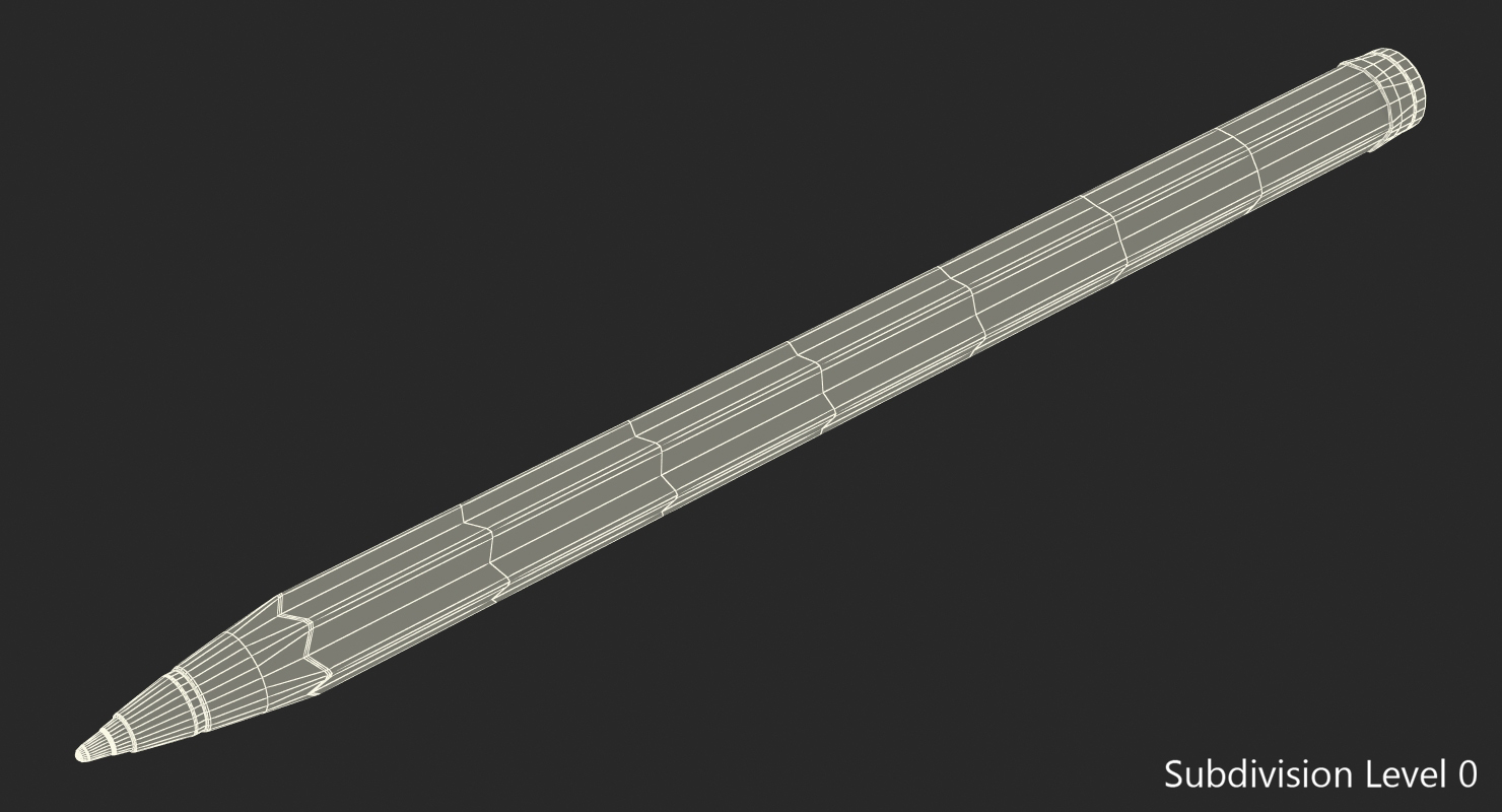 3D Common Plastic Pen model