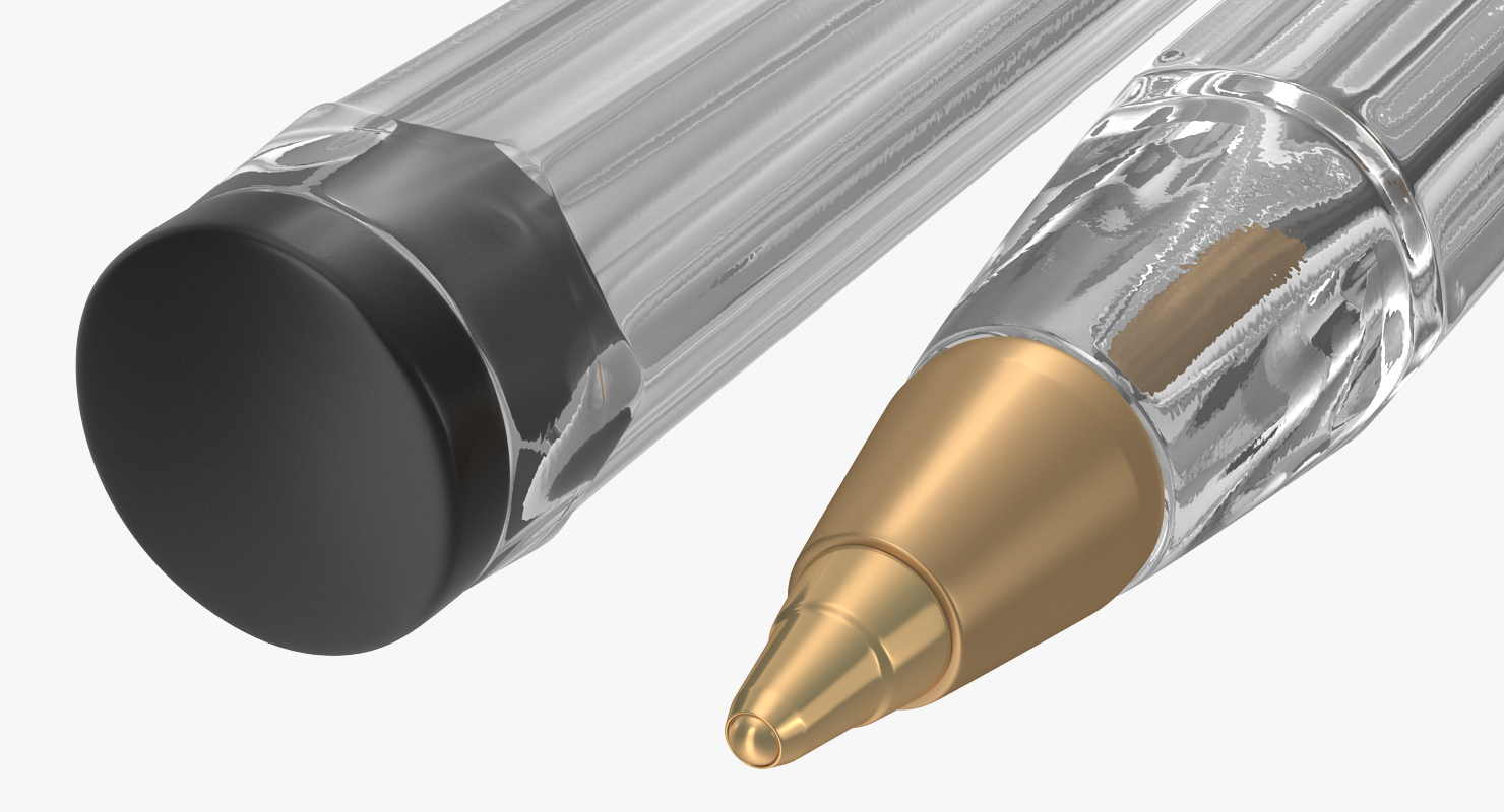 3D Common Plastic Pen model