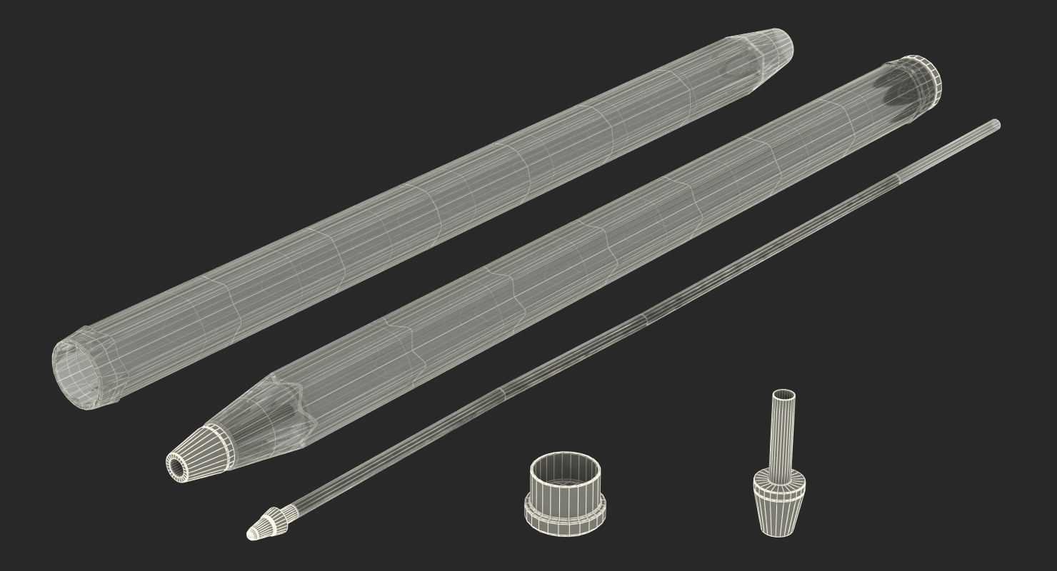 3D Common Plastic Pen model