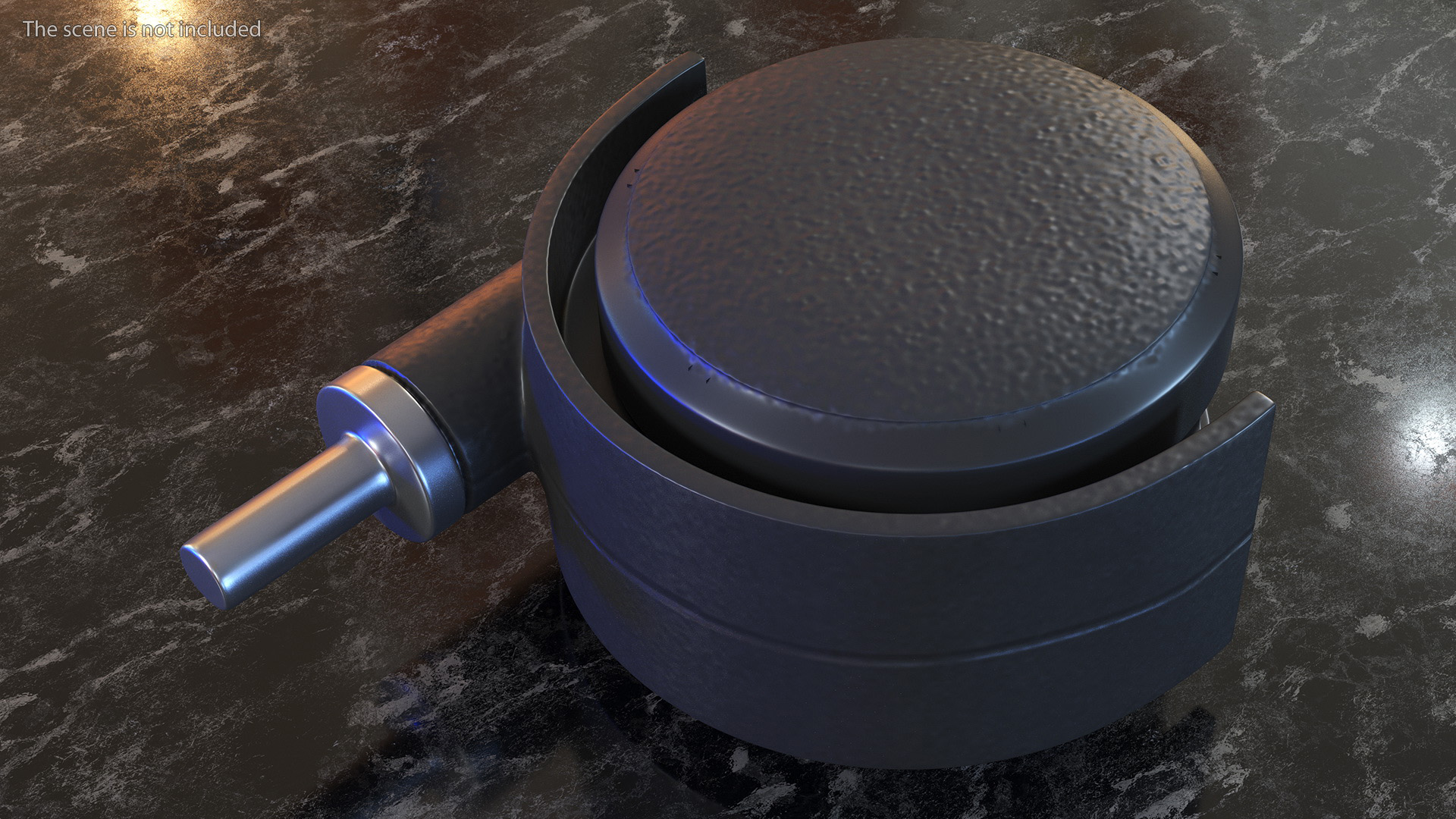 Plastic Furniture Wheel Black 3D model