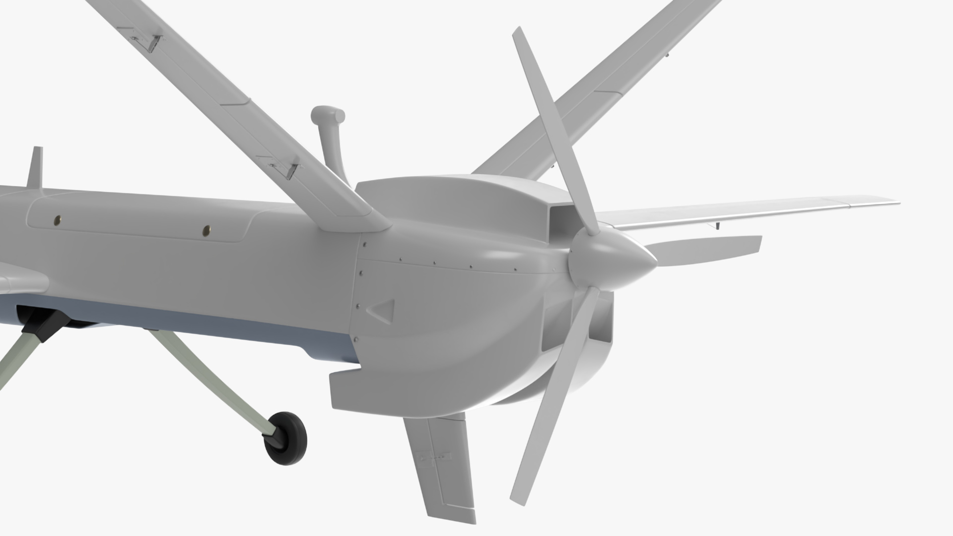 3D Iranian Dron Qods Mohajer 10 Blue model