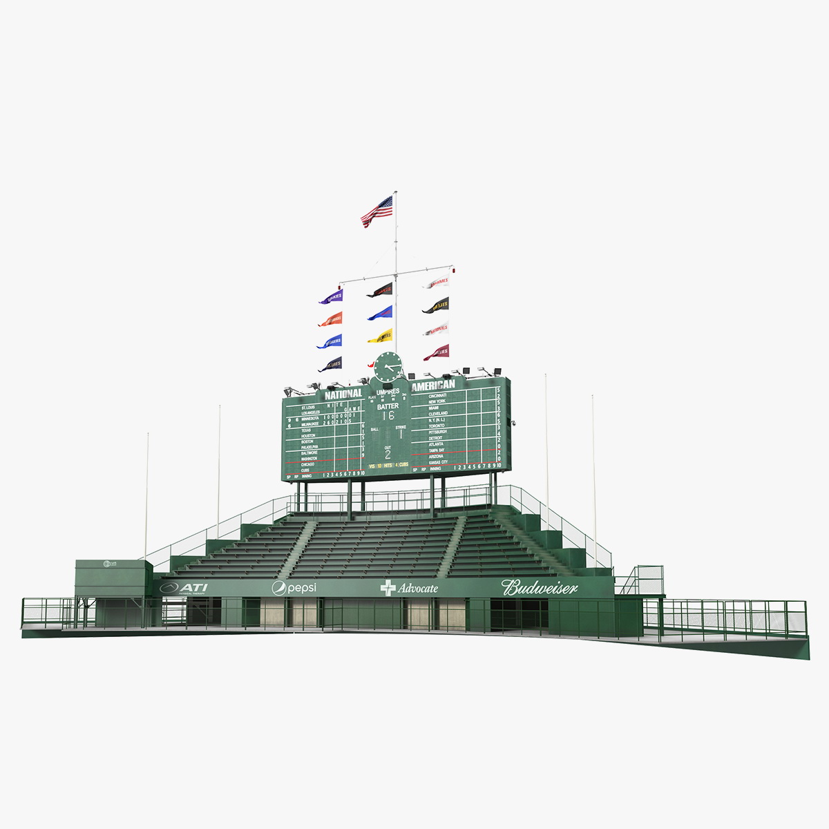 Wrigley Field Scoreboard 3D Model
