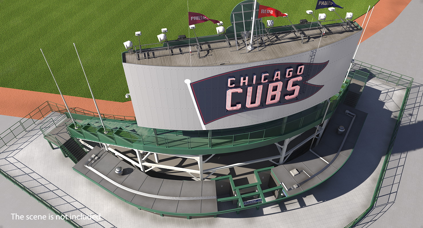 Wrigley Field Scoreboard 3D model