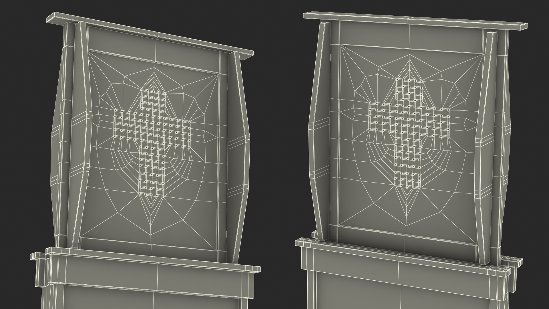 3D model Confessional Kneeler
