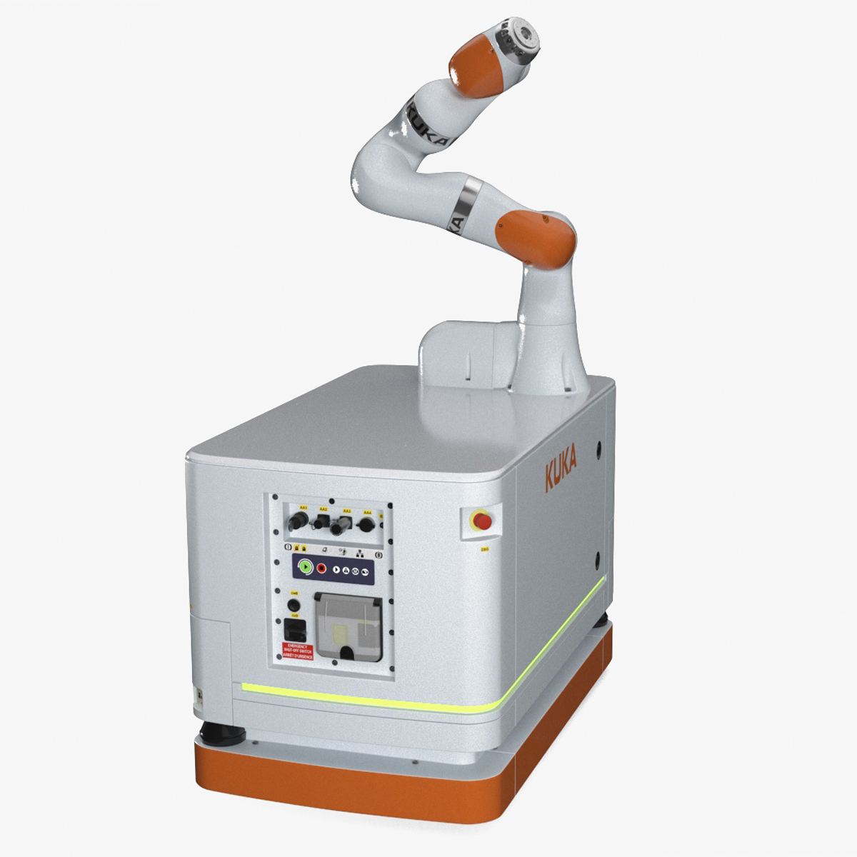Mobile Robot KUKA KMR Iiwa Rigged for Maya 3D