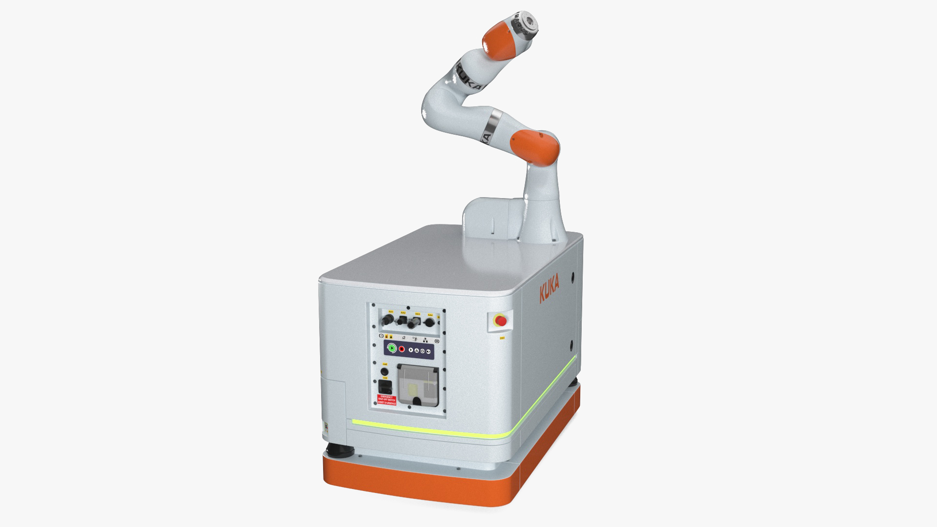 Mobile Robot KUKA KMR Iiwa Rigged for Maya 3D