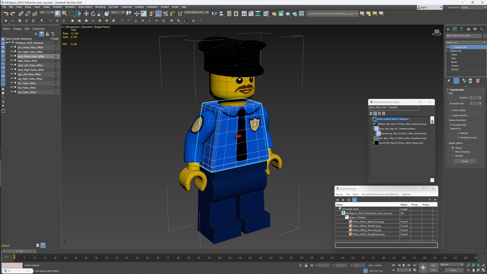 3D model Minifigure LEGO Policeman