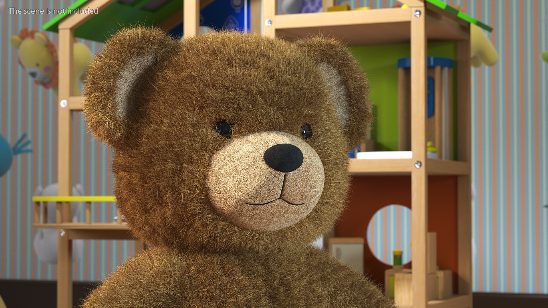 3D model Teddy Bear Brown Fur