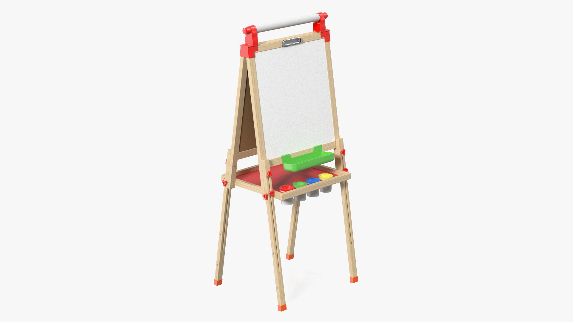 3D Kids Wooden Whiteboard 50 Inches Clean model