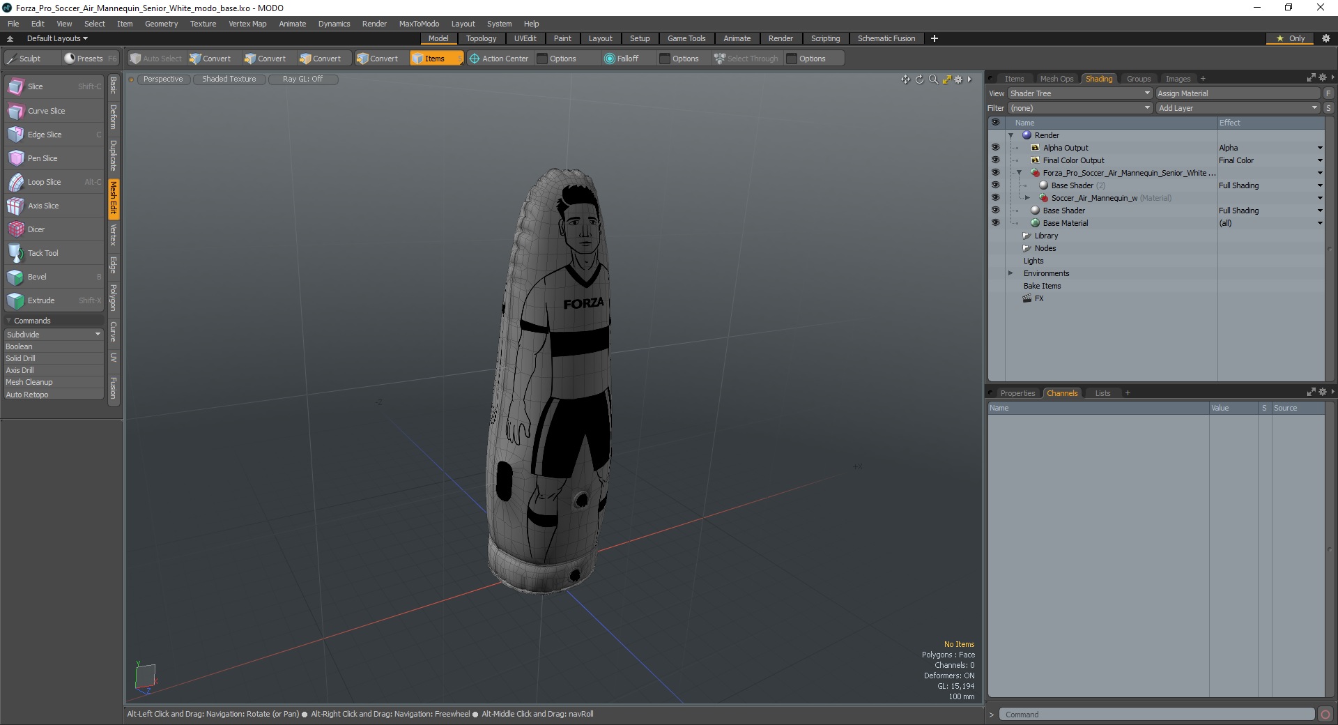 3D Forza Pro Soccer Air Mannequin Senior White model