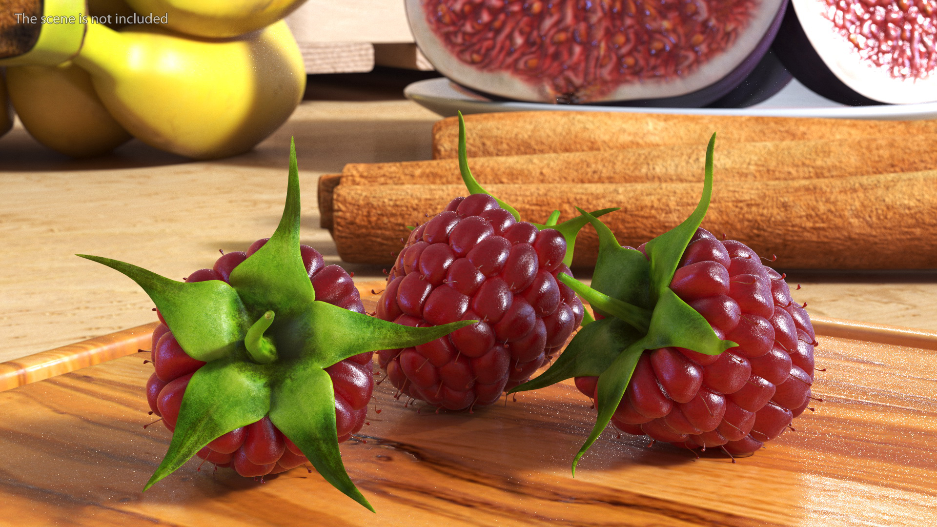 3D Red Raspberry model
