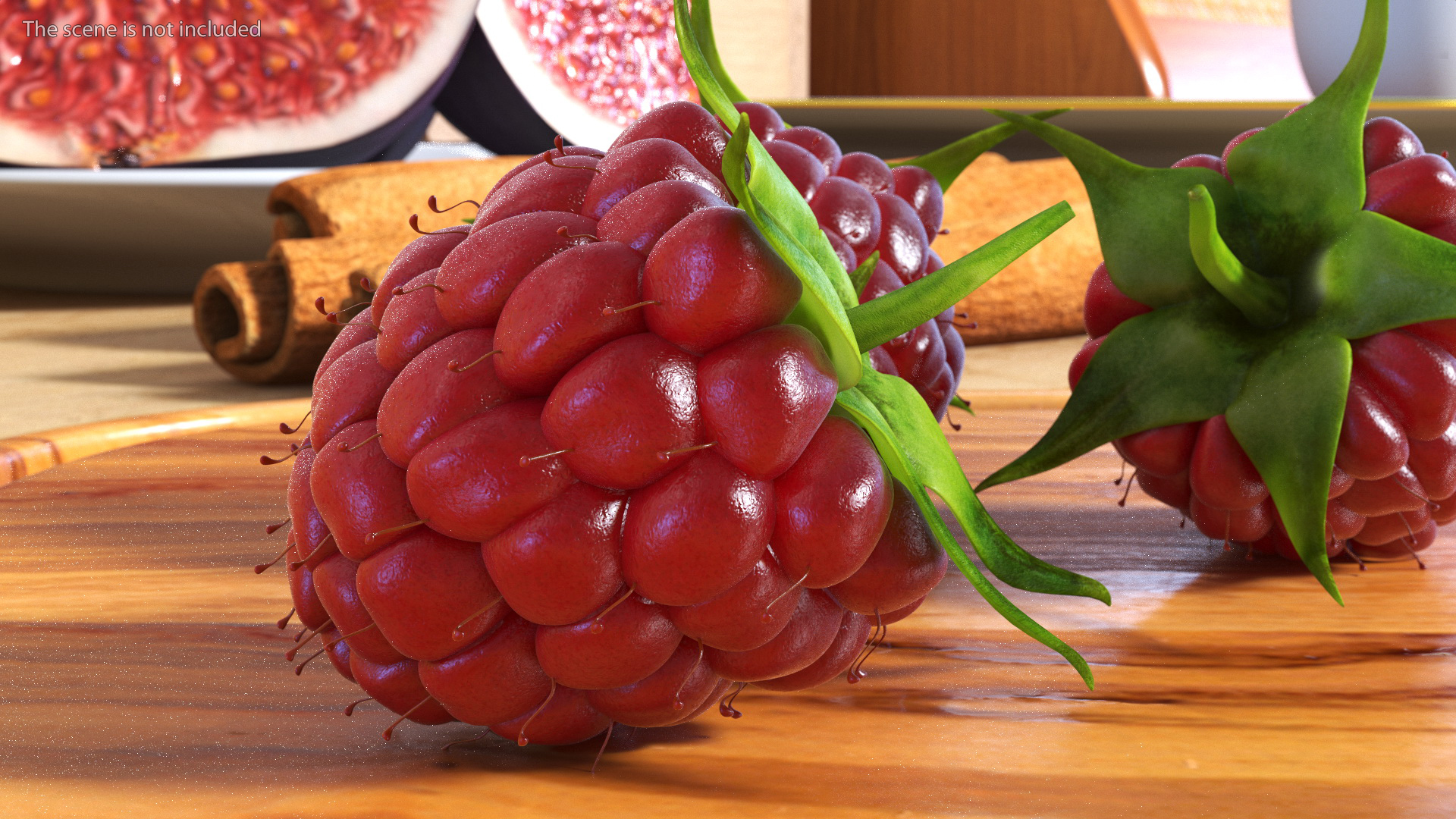 3D Red Raspberry model