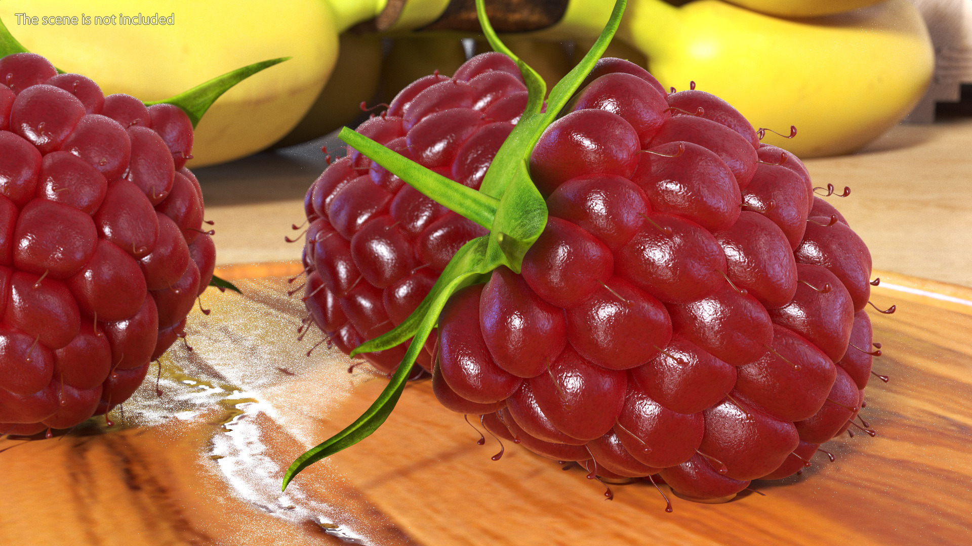 3D Red Raspberry model