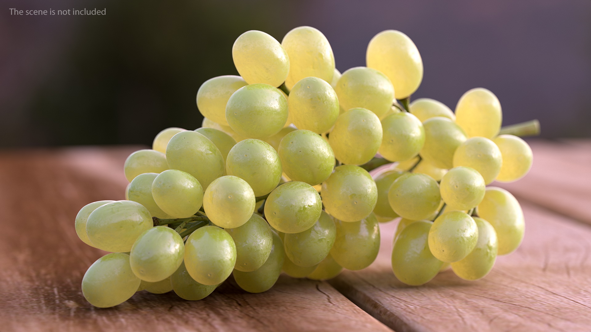 3D Cluster of Green Grapes model