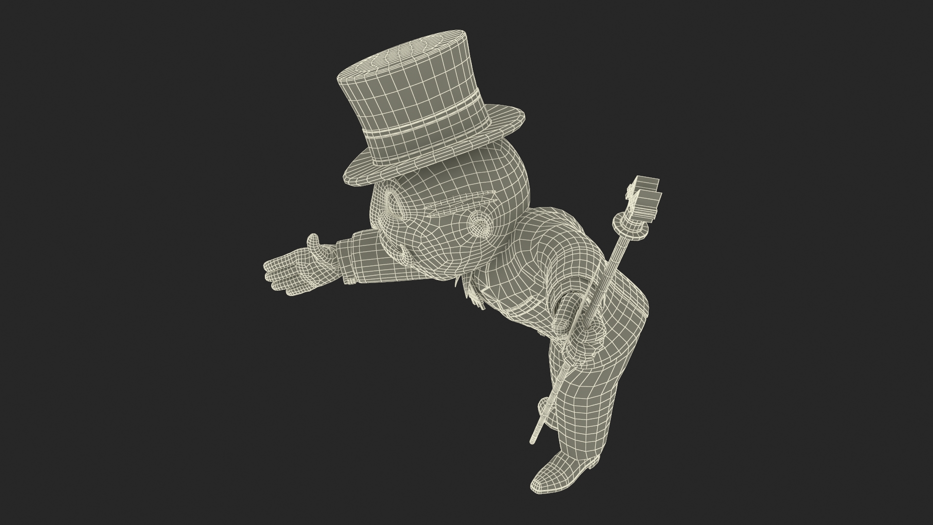 3D Mr Monopoly Handshake Pose
