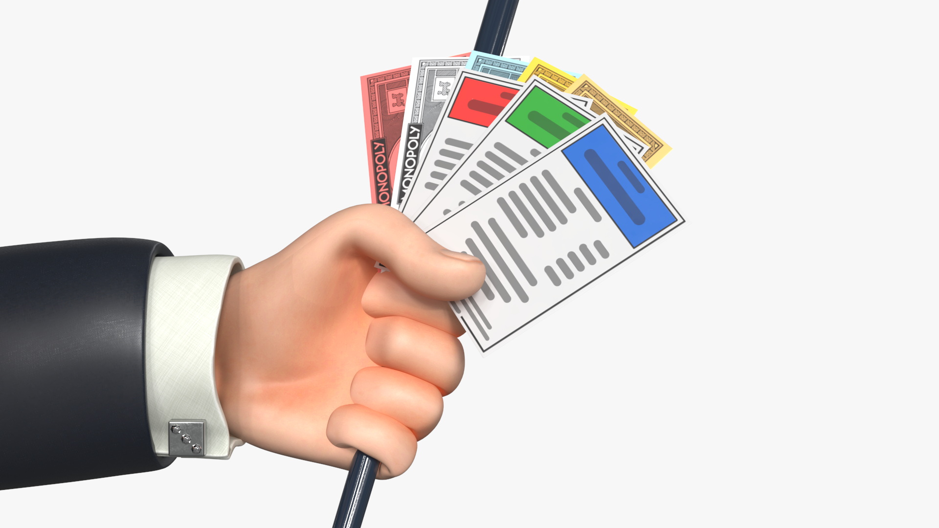 3D Mr Monopoly Handshake Pose