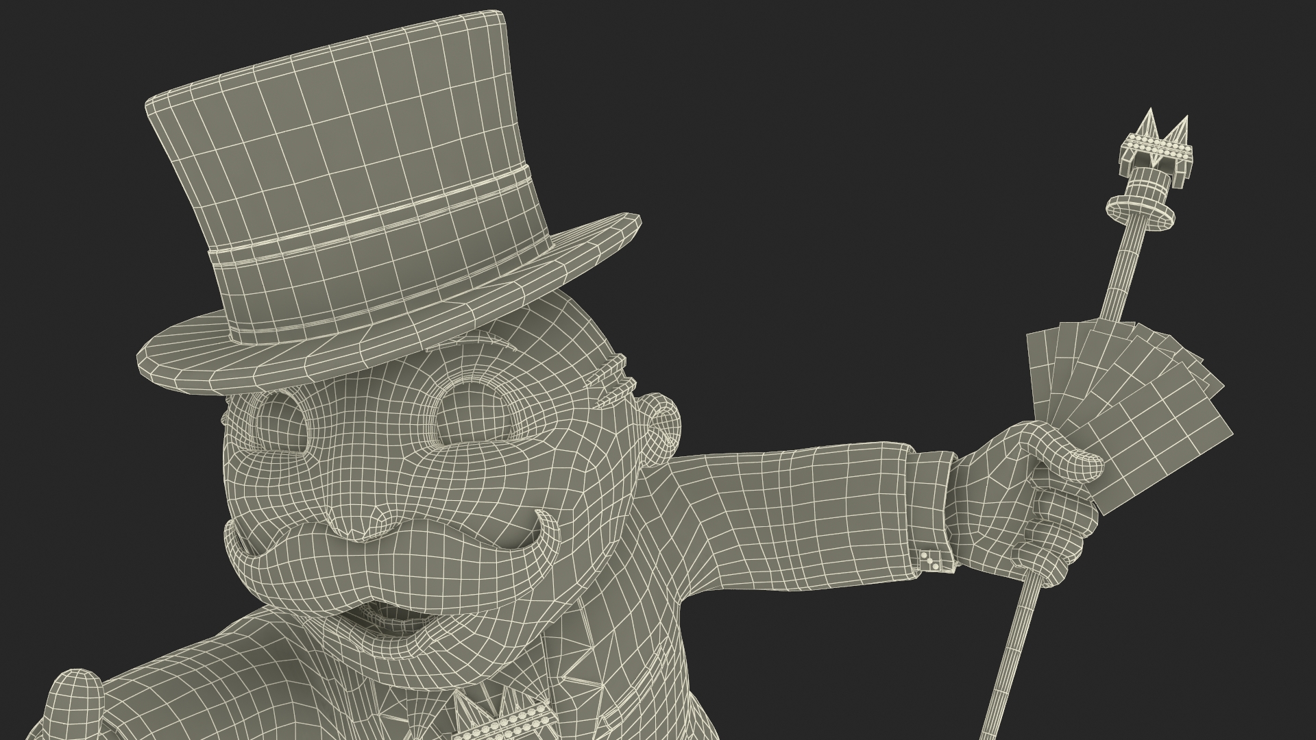 3D Mr Monopoly Handshake Pose