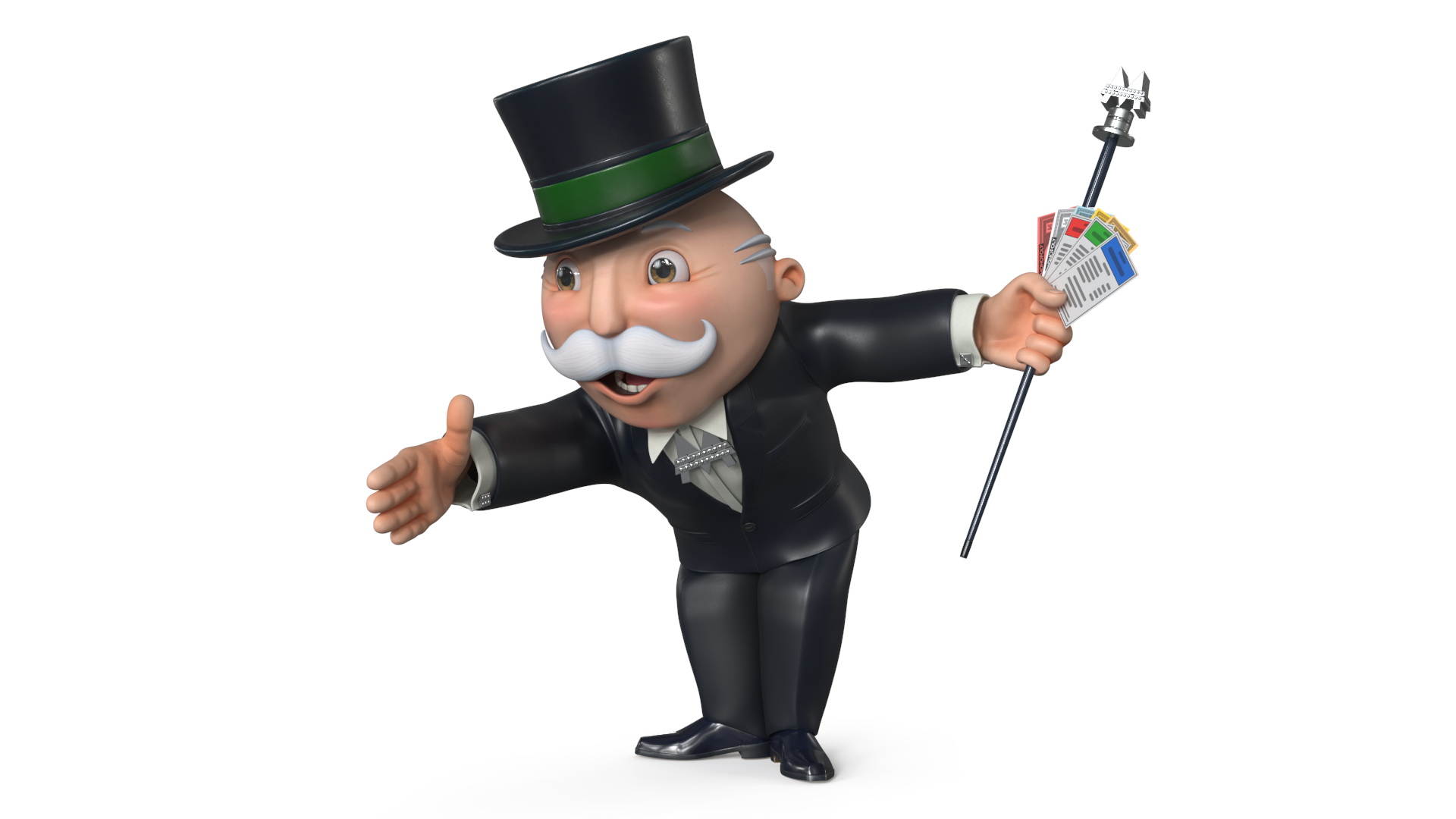 3D Mr Monopoly Handshake Pose