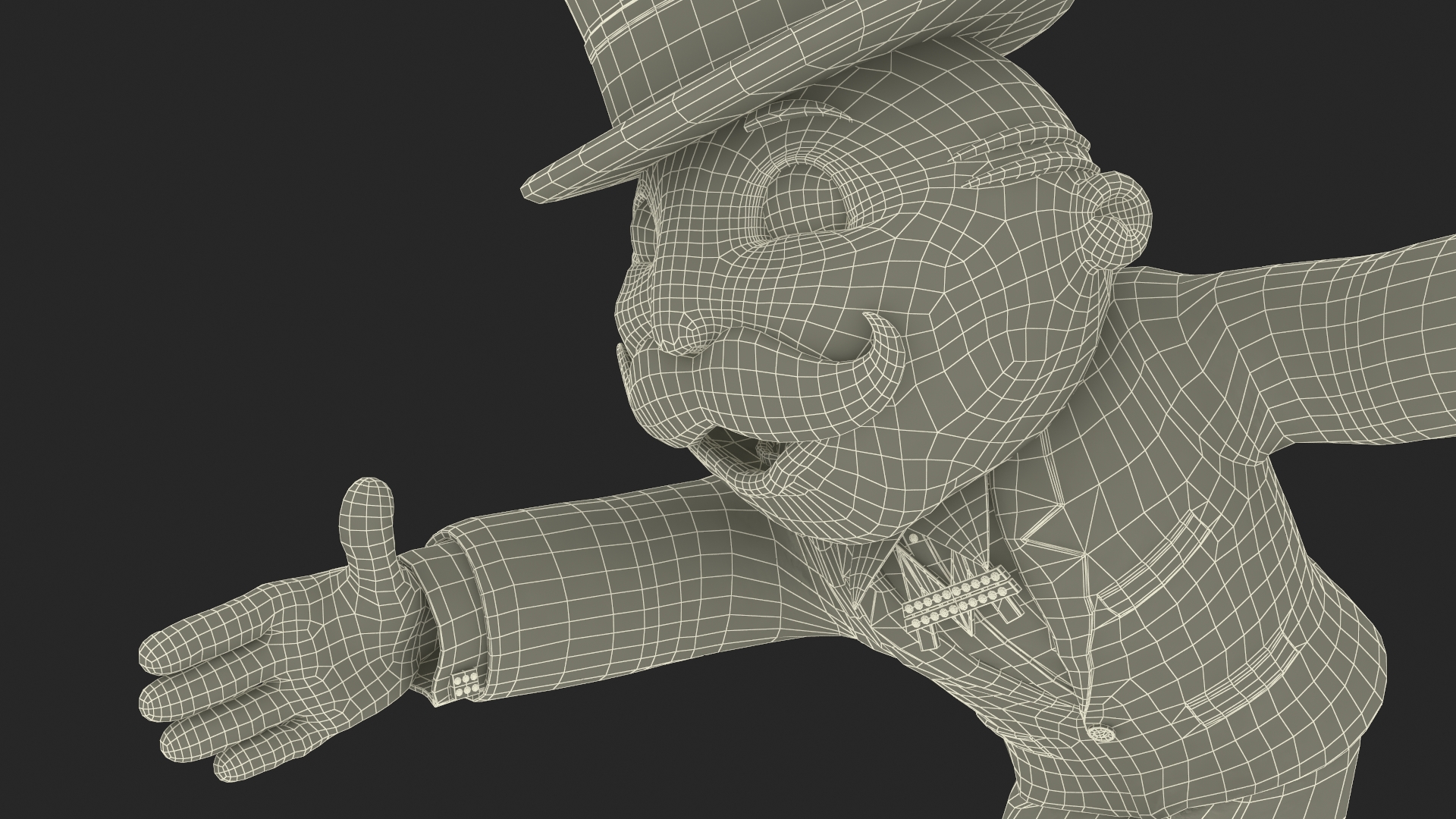 3D Mr Monopoly Handshake Pose